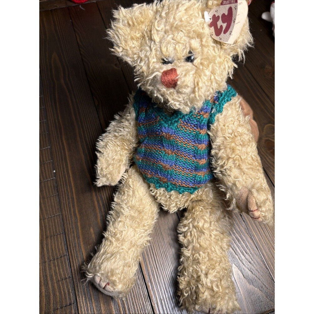 Vintage 1993 Ty Collectibles Grady Bear Plush Vest Tag On Ear 6051